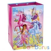 ПАКЕТ ПОДАРОЧНЫЙ "ИГРАЕМ ВМЕСТЕ" ФЕИ И ЕДИНОРОГИ. 33Х46Х20СМ, ГЛЯНЦЕВЫЙ В ПАК. УП-12ШТ в кор.6уп | фото №0