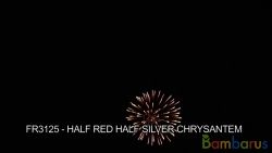 fr3125 (Шар 3") HALF RED HALF SILVER CHRYS. | фото №0