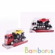 Трейлер инерц. с джипом, цвет в ассорт. в пласт. в кор.2*60шт | фото №0