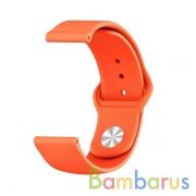Сменный браслет 22мм (Amazfit GTR 47mm & Haylou LS05) однотонный (Оранжевый) | фото №0