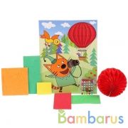 Набор д/детского тв-ва, Три Кота аппликация из гофр. бумаги и эва, 17х23 см МУЛЬТИ АРТ в кор.48шт | фото №0