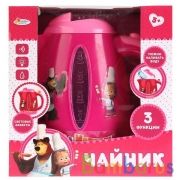 ЧАЙНИК "МАША И МЕДВЕДЬ" ТМ "ИГРАЕМ ВМЕСТЕ" НА БАТ. СВЕТОМ В РУСС. КОР. в кор.2*24шт | фото №0