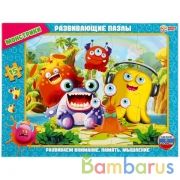 Монстрики. Пазлы в рамке (15 дет.) Умные игры в кор.50шт | фото №0