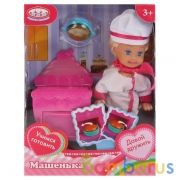 Кукла, ТМ Карапуз, Машенька 12см, в наборе кухонная плита, костюм повара, аксесс. в кор в кор.2*96шт | фото №0