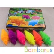 Игрушка ёжик "динозавр" со светом, 6 цветов, в дисплее, в кор ИГРАЕМ ВМЕСТЕ уп-12шт в кор.12уп | фото №0