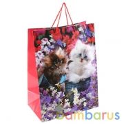 Пакет подарочный глянцевый котята 33*46*20см в пак. Играем вместе уп-12шт в кор.6уп | фото №0