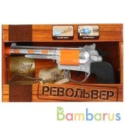 РЕВОЛЬВЕР "ИГРАЕМ ВМЕСТЕ" НА БАТ. СВЕТ+ЗВУК 8607A В РУСС. КОР. 24*15*5СМ в кор.2*48шт | фото №0