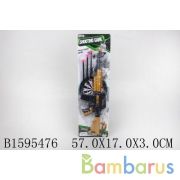 Оружие с присосками 319-3 на карт. цвет в ассорт. в кор.2*72шт | фото №0