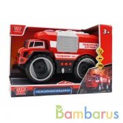 Машина пластик свет-звук ПОЖАРНАЯ МАШИНА 22 см, подвиж. эл., инерц, кор. Технопарк в кор.24шт | фото №0