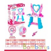 Набор игровой туалетный столик на бат. со звуком + фен, с аксесс. 739-2 в кор. в кор.12шт | фото №0