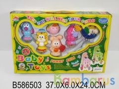 Погремушка муз. на подвеске, со зверушками, цвет в ассорт. A947 в кор. 37*6*24см в кор.2*18шт | фото №0