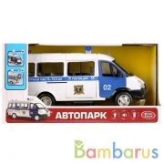 Машина инерц микроавтобус полиция свет+звук, открыв. двери 9689-B в русс. кор. 19см в кор.36шт | фото №0