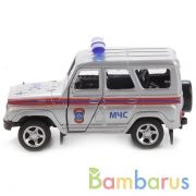 МАШИНА "ТЕХНОПАРК" МЕТАЛЛ. ИНЕРЦ. УАЗ HUNTER МЧС 8,5СМ, ОТКРЫВ. ДВЕРИ 6401/6401F В КОР. в кор.2*72шт | фото №0