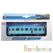 ВАГОН МЕТРО "ТЕХНОПАРК" МЕТАЛЛ. ИНЕРЦ. 15СМ, ОТКРЫВ. ДВЕРЬ В РУСС. КОР. в кор.2*24шт | фото №0