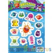 Веселые Монстрики. Сверкающие наклейки. 145х210мм. Умка в кор.500шт | фото №0