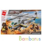 Конструктор пласт. военный вертолет с фигурками и аксесс., 280дет. в кор. в кор.32шт | фото №0