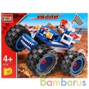 Конструктор "Город мастеров" ралли: джип с большими колесами, 107 дет. в русс. кор. в кор.2*24шт | фото №0