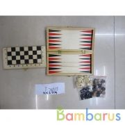 Игра настольная шахматы+нарды (дерево) 23*12см в пак. в кор.140шт | фото №0