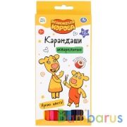 Цветные карандаши Оранжевая корова 12цв, акварельные Умка в кор.20*12шт | фото №0
