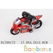 Машина инерц. мотоцикл с фигуркой, цвет в ассорт. в пак. в кор.2*180шт | фото №0