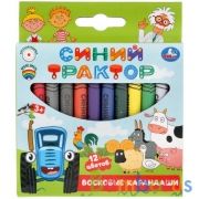 Восковые карандаши Синий ТРАКТОР 12цв Умка в кор.10*24шт | фото №0