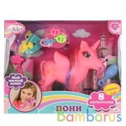 ПОНИ "КАРАПУЗ" РОЗОВАЯ, С АКСЕССУАРАМИ В АССОРТ. В РУСС. КОР. в кор.2*30шт | фото №0