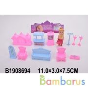 Мебель для кукол в ассорт. + кукла 155A в пак. в кор.2*144шт | фото №0