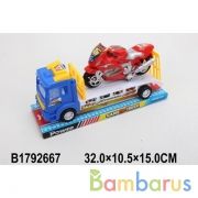 Машина инерц с мотоциклом, цвет в ассорт. 5508-2 в пласт. в кор.2*36 | фото №0