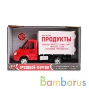Машина инерц. фургон Продукты, свет+звук, открыв. двери, русс серия 9077-A в русс. кор. в кор.2*12шт | фото №0