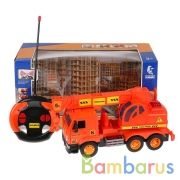 Машина ру "KAMAZ АВТОКРАН" 27см, свет, открыв. двери,  подвиж. детали в кор. Технопарк в кор.24шт | фото №0