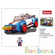 Конструктор пласт. машина с фигуркой, 138дет. в русс. кор. в кор.60шт | фото №0