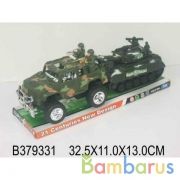 Набор из 2-х военных машин инерц. (машина+танк) с солдатиками 333 в пласт. 32*11*13см в кор.2*30наб | фото №0