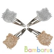 Аксессуары д/девочек ЭНЧЕНТИМАЛС заколки с украшениями, кошка, 4 шт МИЛАЯ ЛЕДИ уп-10шт в кор.100уп | фото №0