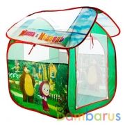 Детская игровая палатка Маша И МЕДВЕДЬ 83х80х105см, в сумке Играем вместе в кор.24шт | фото №0