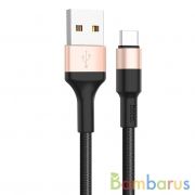 Кабель HOCO X26 Xpress charging data cable for Lighthing (1M) Gold | фото №0