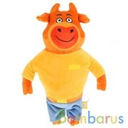 Игрушка мягкая Оранжевая корова папа, 30 см, без чипа, в пак. Мульти-пульти в кор.24шт | фото №0