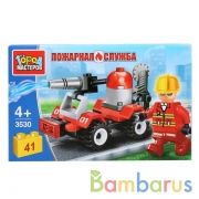 Конструктор "Город мастеров" пожарная служба: машина, с фигуркой, 41дет. в русс. кор. в кор.2*120шт | фото №0
