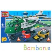 Конструктор "Город мастеров" грузовой самолет, с фигурками, 186дет. в русс. кор. в кор.36шт | фото №0