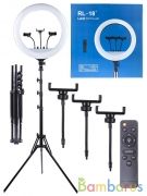 Кольцевая светодиодная лампа RL-18 45 см (LED Soft Ring Light) с пультом | фото №0