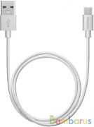 Кабель Deppa USB to micro USB Cable 1.2m алюминий/нейлон (Серебро) | фото №0
