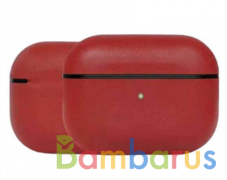 Чехол кожаный для наушников Apple AirPods Pro (Красный) | фото №0