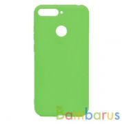 Силиконовый чехол Silky and Soft-Touch Huawei Honor 7C Pro (Green-Yellow) (31) | фото №0