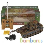 ТАНК НА РУ НА АККУМ. "ТЕХНОДРАЙВ" СВЕТ+ЗВУК В РУСС. КОР. 41*19*16СМ в кор.2*6шт | фото №0