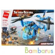 Конструктор пласт. вертолет военный, с фигурками, 318дет. в кор. в кор.18шт | фото №0