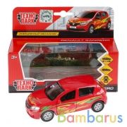 Машина металл RENAULT Sandero 12см, открыв.двери и багажник, инерц. в кор. Технопарк в кор.2*24шт | фото №0