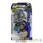 Пистолет с лазер. прицелом + наручники ZM-X3BH на карт. в кор.2*72шт | фото №0