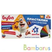 Пластилин классический БУБА 6 цв (120 г) MultiArt в кор.30шт | фото №0