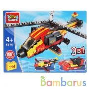 Конструктор "Город мастеров" вертолет 3в1, 114дет. в русс. кор. в кор.2*40шт | фото №0