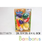 Набор овощей и фруктов для резки 666-91 на карт. в кор.2*120шт | фото №0