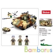 Конструктор пласт. танк с фигурками, 725дет. в русс. кор. в кор.12шт | фото №0